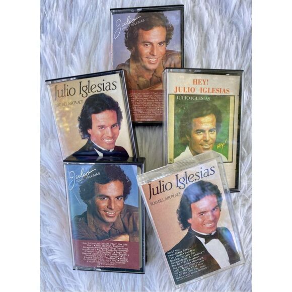 Set Of 5 Vintage 80’s Julio Iglesias Cassette Tapes Including Hey! - Picture 1 of 9